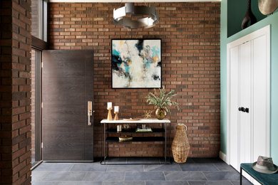 Inspiration for a 1960s entryway remodel in New York