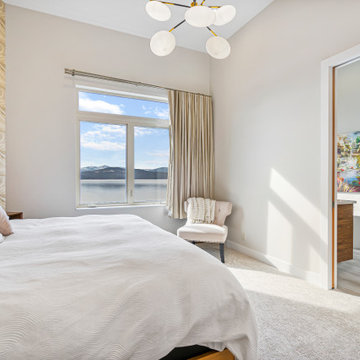 Master Bedroom with a touch of a unique light fixture