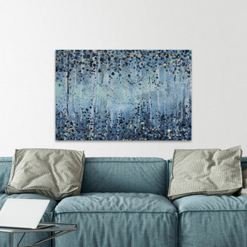 "Forest Blues" Painting Print on Wrapped Canvas