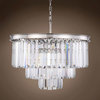 Glass Fringe 9-Light Chandelier, Polished Nickel, Clear, Without LED Bulbs