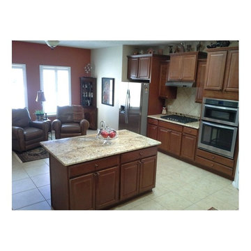Ruiz Residence - Cafe Cream Granite Kitchen and Bathrooms