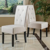 GDF Studio Alexander Natural Fabric Dining Chair, Set of 2