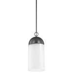 Mitzi Lighting - Mitzi Lighting H796701-OB Emory 1 Light Pendant in Old Bronze - A single cylindrical glass shade is capped in Aged Brass or Old Bronze for a chic, modern look. The clear ribbed glass is etched on the inside creating a decorative stripe and an undulating wave-like movement. Suspended from the ceiling or mounted to the wall, Emory brings an understated elegance to spaces throughout the home.