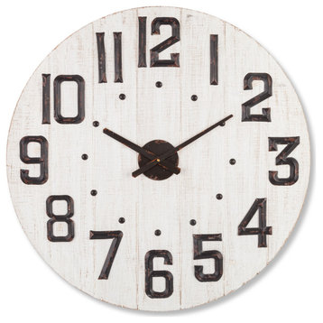 29.25"D Wood Modern Farm House Clock