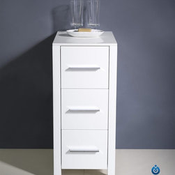 Fresca Torino 12" White Bathroom Linen Side Cabinet FST6212WH - Bathroom Cabinets
