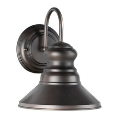 Forte Lighting 1 Light Outdoor Wall Lantern in Antique Bronze