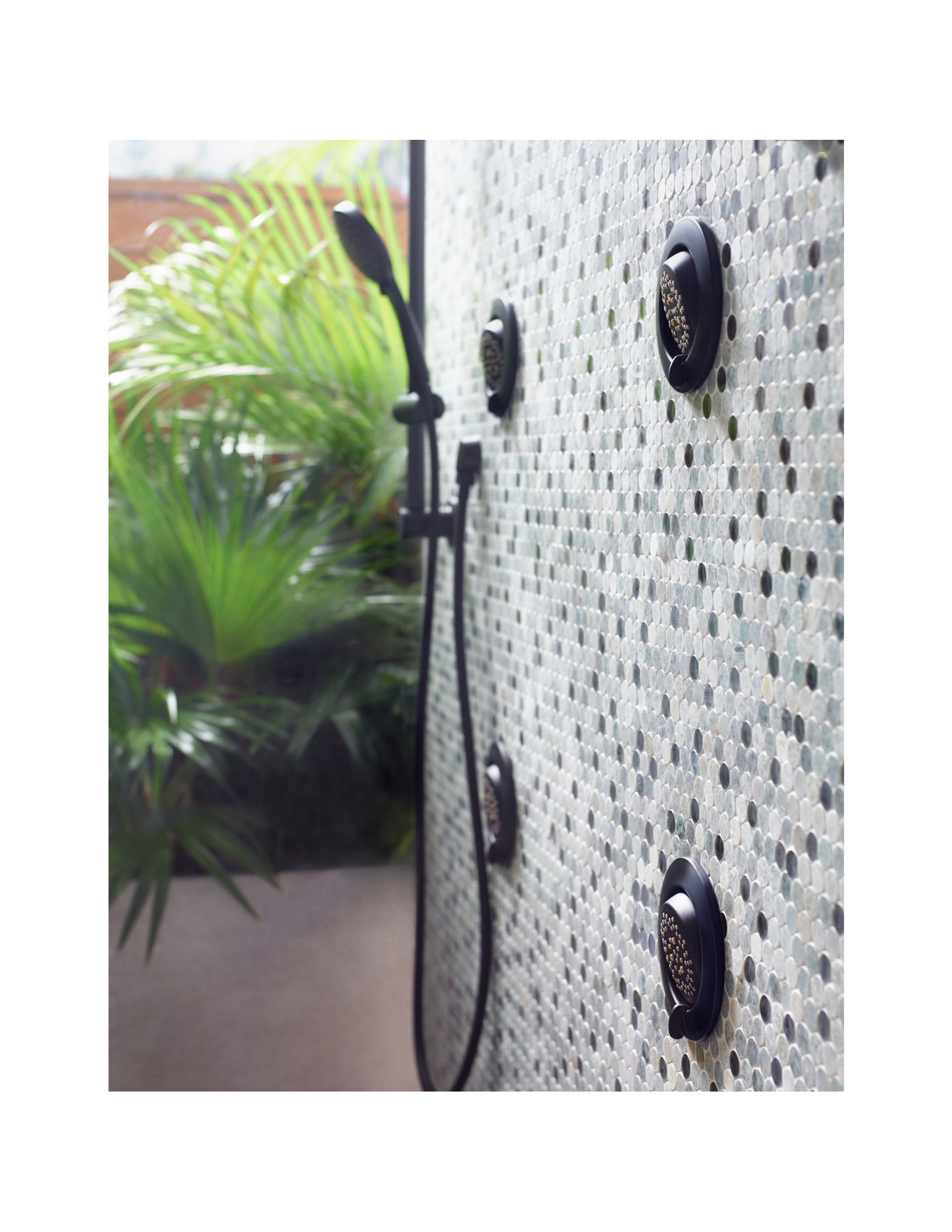 Moen 155891BL Handbrause Mattschwarz – Eco-Performance, Runde Form | Wassersparende Duschbrause