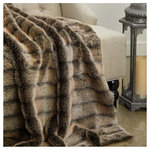 Plutus Brands - Plutus Frost Mink Dark Brown Faux Fur Luxury Throw - If eyes are the windows to the soul, then this decorative throw/blanket is the windows to the design beauty of one�s dream. Add a special touch of texture and comfort to your living space with this designer frost mink dark brown faux fur luxury throw. Create and enjoy the real look without harming animals!