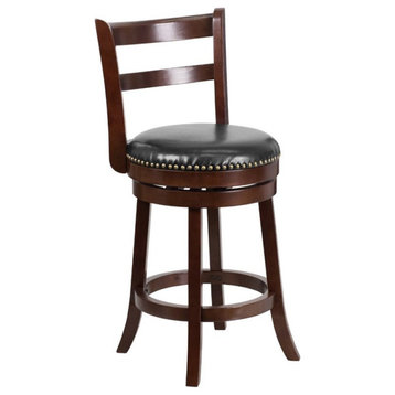 Flash Furniture 26" Counter Stool in Black and Cappuccino