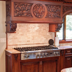 Classic Custom Kitchen Hand Carved Hood - Products