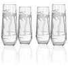 Palm Tree 8.5oz Stemless Champagne Flute | Set Of 4