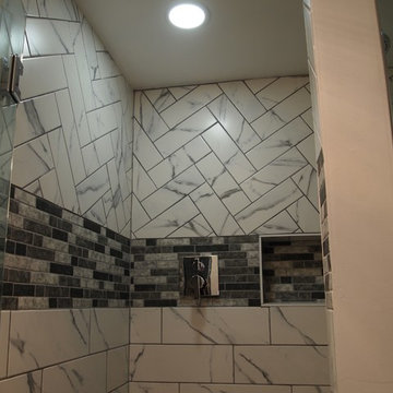 Shower Renovation, Lighting Upgrade, & Frameless Glass Install in Palm Harbor