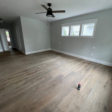 Rubio Monocoat Oil application on Sawyer Mason wide plank flooring