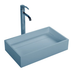 ADM Bathroom Design - ADM Rectangular Countertop Sink, White, 20" - Bathroom Sinks