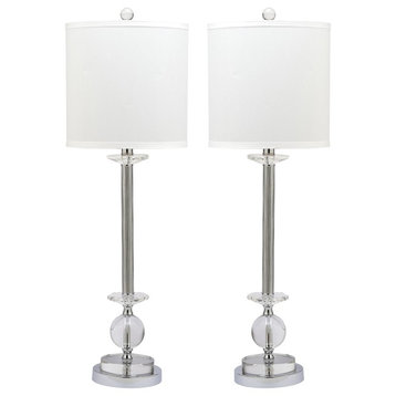 Safavieh Marla 31" High Crystal Candlestick Lamps, Set of 2