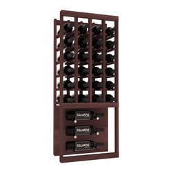 Wine Racks America - CellarVue Redwood Showcase Wine Rack, Unstained, Walnut Stain - Wine Racks