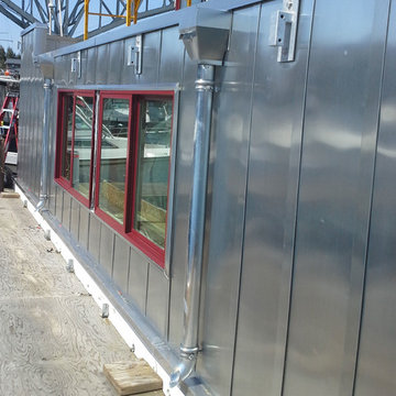 Zinc siding on house boat, Lake Union, Seattle