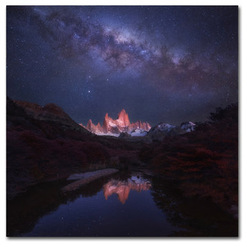 Yan Zhang 'Patagonia Autumn Night' Canvas Art, 18x18