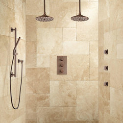 Labelle Thermostatic Dual Shower System - Hand Shower and 3 Jets - Showerheads And Body Sprays