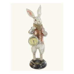 Harried Hare Pocketwatch Clock - Desk And Mantel Clocks