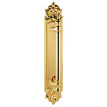 Mestre - Florence Polished Gold Door Pull Handle On Plate 12". One piece - Introducing the exquisite Florence Door Pull handle on plate, a captivating addition to the Classica collection.