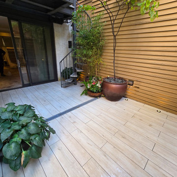 Minimalist city backyard UWS NYC