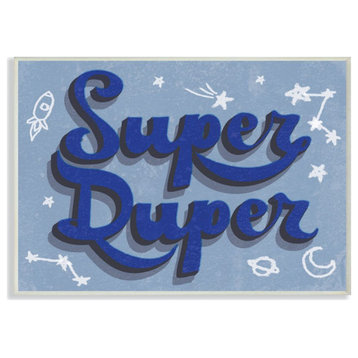 Kids Super Duper Word Blue Design Drawing, 10"x15"