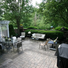 Pictures of current house and patio and pond