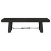 Tirana Rustic Solid Wood and Wrought Iron Dining Bench