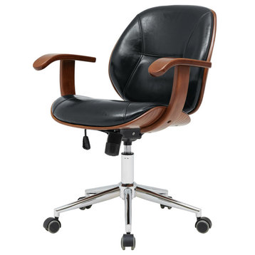 Samuel Office Chair - Black, Walnut
