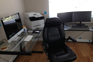 Example of a southwest home office design in Orange County