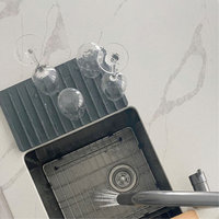 STYLISH Silicone Drying Mat and Trivet, Dark Gray