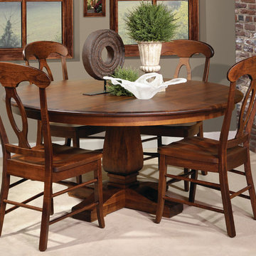 Single Pedestal Dining Table Set