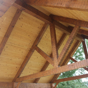 Hand hewn timberframe carport