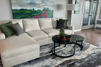 Inspiration for a modern living room remodel in Edmonton