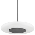 Hudson Valley - Blyford 1-Light Pendant, Black Nickel - Blyford's sleek and minimal design has an orbit-like quality that draws the eye around and around. The clear etched glass is accented by streamlined Aged Brass and Black Nickel metalwork, bringing a simple sophistication to the ceiling.
