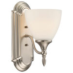 Savoy House - Herndon 1 Light Sconce, Satin Nickel - The classic Herndon sconce from Savoy House has simple, elegant transitional style with its white glass shade and satin nickel finish.