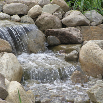 Front Yard Water Fall and Landscape