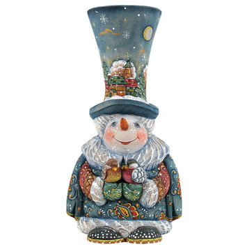 Hand Painted Frosty Carolers Snowman Figurine