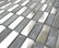 11.8"x12" Stainless Steel Bricks and Gray Basalt Stone Tile, Single Sheet