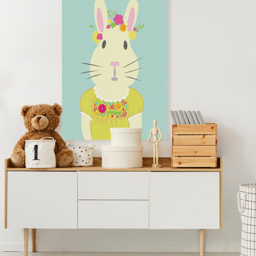 "Fancy Animals I" Painting Print on Wrapped Canvas