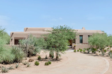 Inspiration for a mediterranean exterior home remodel in Phoenix