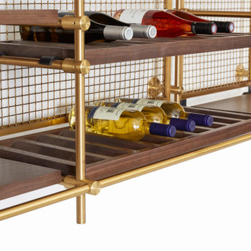 Collector's 3 Bay Wall Hanging Unit with Mesh Surround