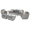 RST Brands Cannes Charcoal Gray 8-Piece Sofa and Club Chair Set