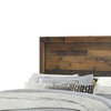 Benzara BM215790 Contemporary Twin Size Bed with Rustic Details, Dark Brown