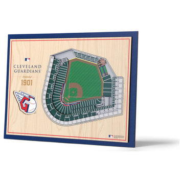 MLB Cleveland Indians 5 Layer Stadiumviews 3D Wall Art