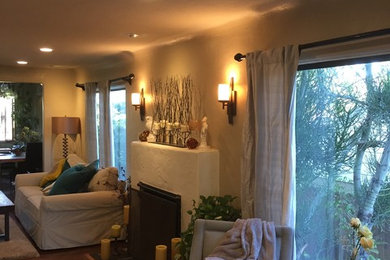 Elegant living room photo in San Diego