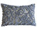 Gray Ribbon Scrolls 12"x26" Silk Lumbar Pillow Cover, Silver Spirit