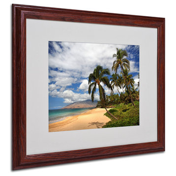 'Kamaole Tropical' Matted Framed Canvas Art by Pierre Leclerc