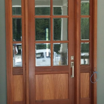 Sapele Entry With Beveled Glass